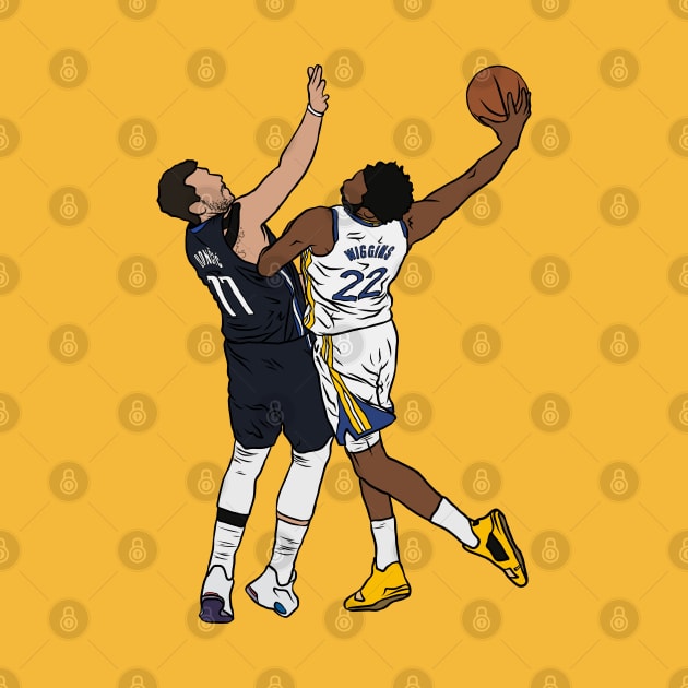 Andrew Wiggins Dunks on Luka Doncic by rattraptees