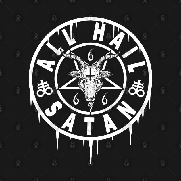 ALL HAIL SATAN - BAPHOMET SATANIC AND OCCULT by Tshirt Samurai