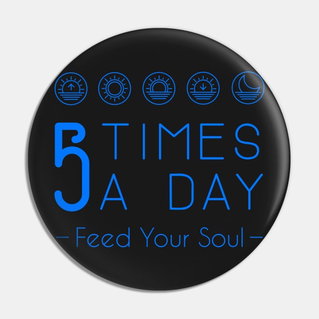 Feed Your Soul - Night Blue Pin by submissiondesigns