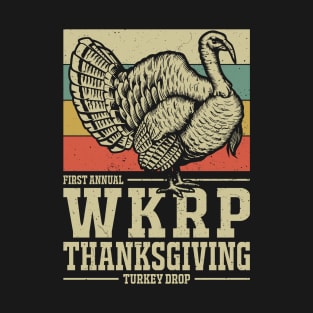 Thanksgiving Day First Annual WKRP in Cincinnati Turkey Drop Vintage Retro Funny Gift T-Shirt