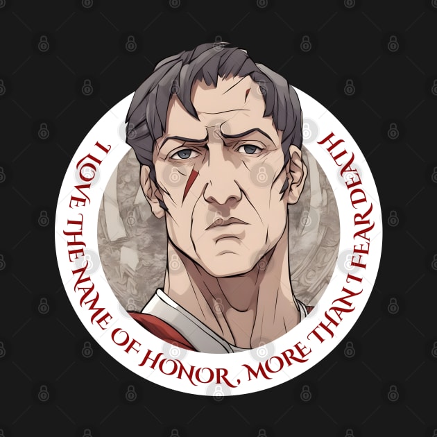 Julius Caesar in anime style by purplecrowshub