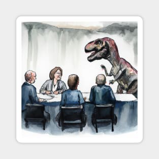T-Rex Business Meeting Magnet