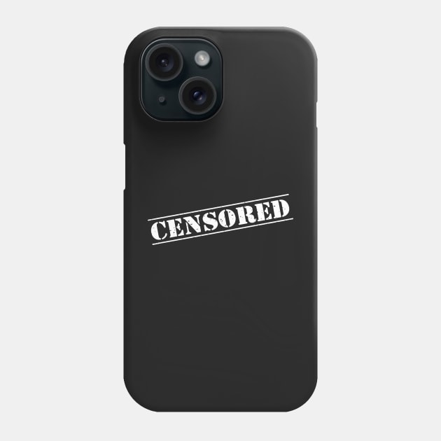 Black Censored Political Stamp of Digital Censorship Phone Case by RareLoot19