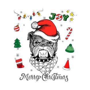 Merry Christmas Bulldog T-Shirt