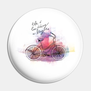 Bicycle Watercolor Pin