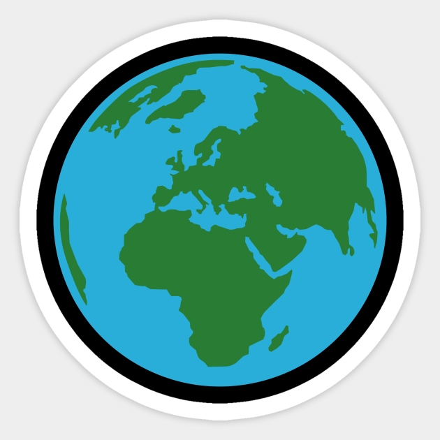 Calumnia Dentro Ingenieria World map globe - World - Sticker | TeePublic