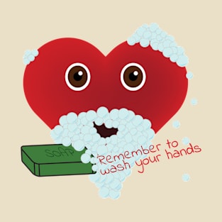 Masked Heart - Remember to wash your hands T-Shirt