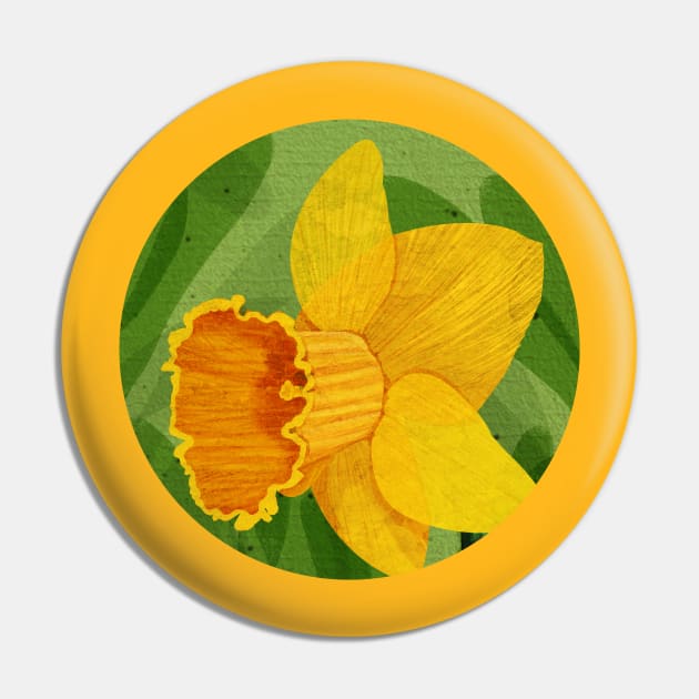 Daffodil Pin by KatherineBlowerDesigns