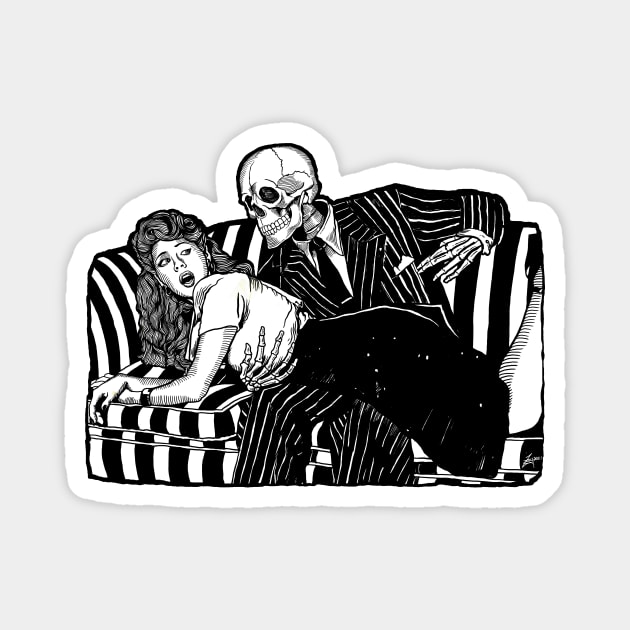 Death and the Maiden: Spanking Edition Magnet by ZugArt01