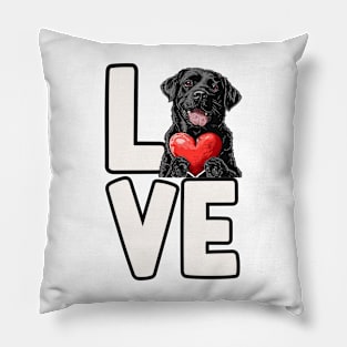 Black Labrador Retriever Pillow