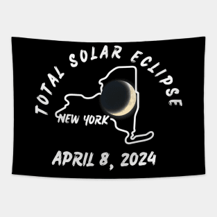 New York Total Eclipse 2024 Tapestry