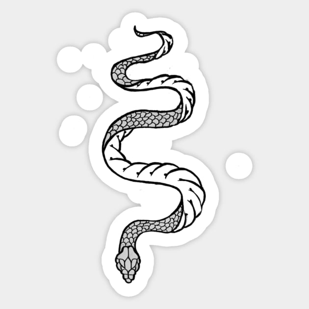 Sticker snake black white 