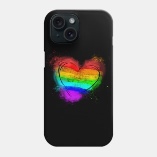 colorful Rainbow Heart Phone Case