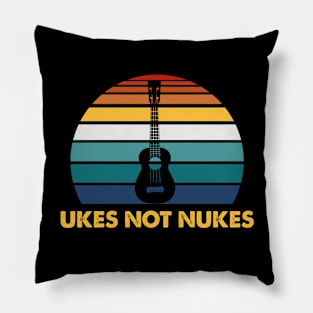 ukes not nukes Pillow