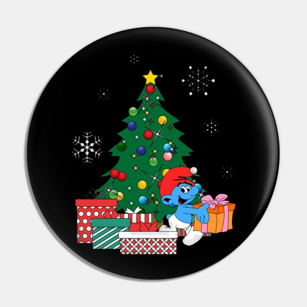 Smurf Around The Christmas Tree Pin by millustrationsbymatt