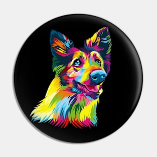 Dog colorful Pin