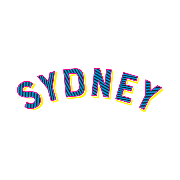 Sydney Australia Vintage Arched Type by Hashtagified