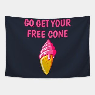 Get Your Free Cone Ice Cream Lover Tapestry