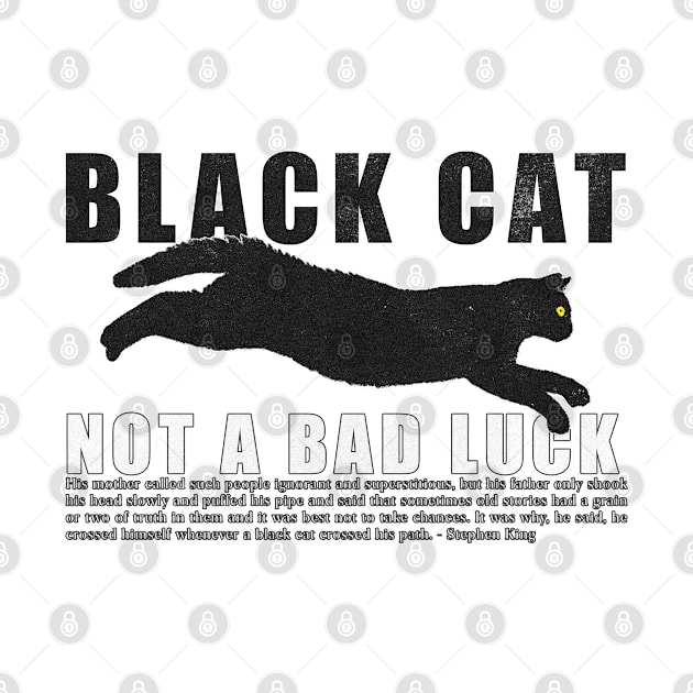 black cat not bad luck by Genetics art