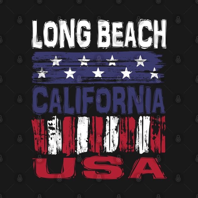 Long Beach California USA T-Shirt by Nerd_art