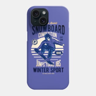 Snowboard jump Phone Case