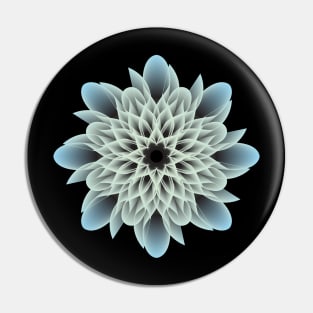 Beautiful White and Blue Artistic Flower Pin