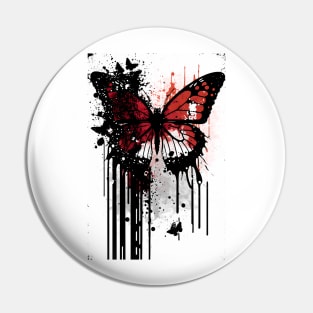 Monarch Butterfly Ink Painting Pin