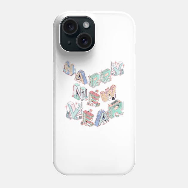 Happy Digital New Year 2023 Phone Case by Trendy-Now