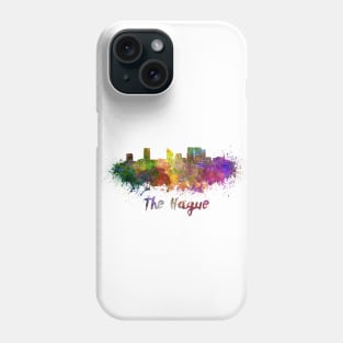 The Hague skyline in watercolor Phone Case