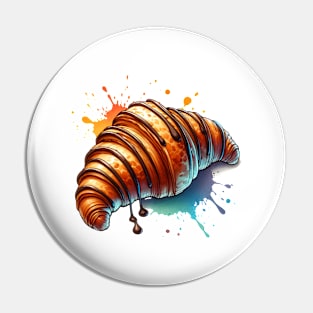 Croissant French Art Coffee Chocolate Beautiful Pin