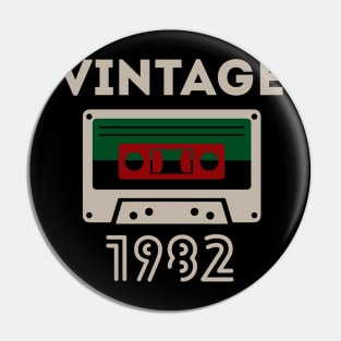 Vintage Cassette Tape - 1982 Pin