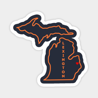 Lexington MI Love (Orange) Magnet