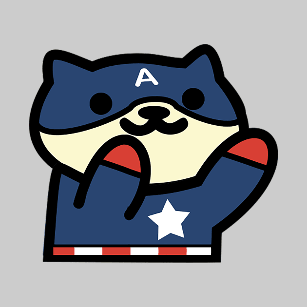 Captain Ameri-cat by djchikart