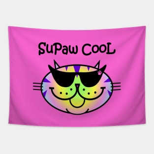 SuPaw CooL - rainbow tabby light Tapestry