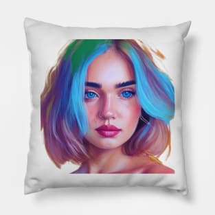 Surreal Beautiful Dreamy Girl Pillow