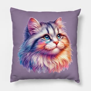 The Rainbow Cat Pillow