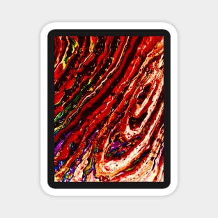 Red tornado fluid art Magnet