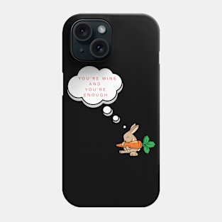 cute rabbit happy with his carrot Phone Case