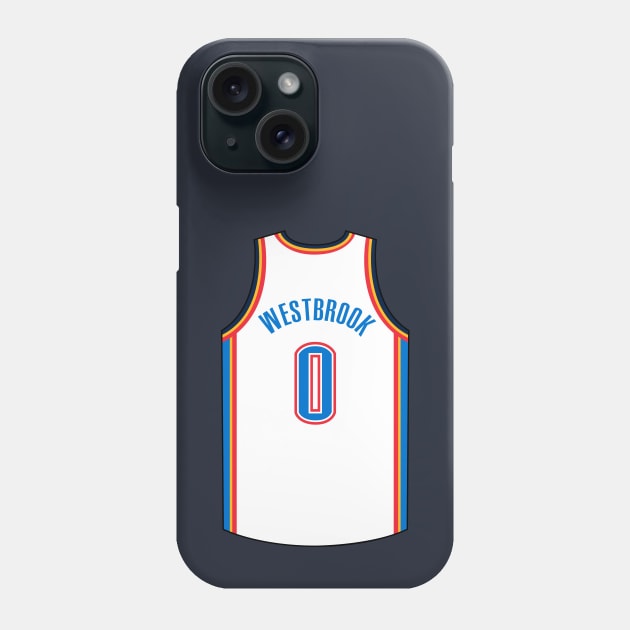 Russell Westbrook Oklahoma City Jersey Qiangy Phone Case by qiangdade