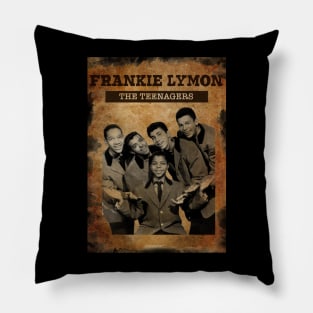 Vintage Old Papar 80s Style Frankie Lymon and The Teenagers Pillow