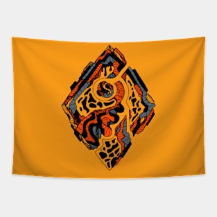 Orangrey Abstract Rhombus Tapestry