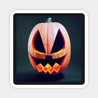 halloween scary evil pumpkin funny pumpkin head evil Magnet