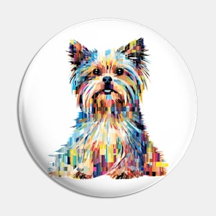 Yorkshire Terrier Dog Pet World Animal Lover Furry Friend Abstract Pin