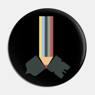 Pencil soviet propaganda poster Pin