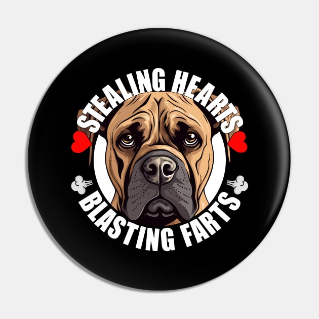 Funny Boerboel Stealing Hearts Blasting Farts Dog Cute Puppy Pin by Sports Stars ⭐⭐⭐⭐⭐