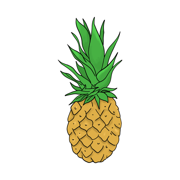 Pineapple hand drawn fruits summer by Mesyo