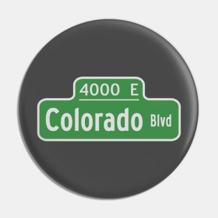 Colorado Boulevard Street Sign - Denver, Colorado Pin