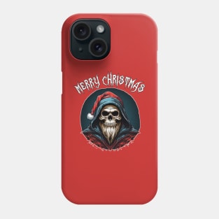 Christmas skull goth Santa Claus Phone Case