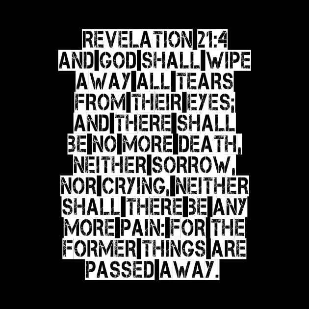 Revelation 21:4 King James Version Bible Verse Typography by Holy Bible Verses