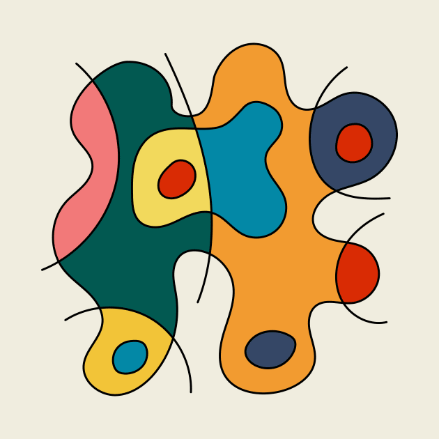 Surreal Amoeba #13 (Miro Inspired) by n23tees